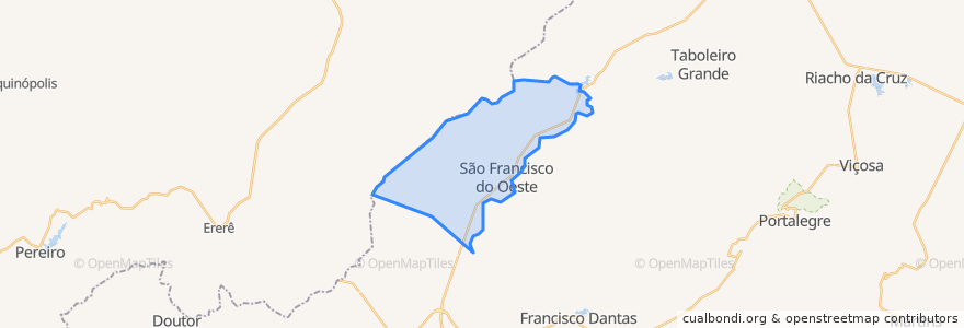 Mapa de ubicacion de São Francisco do Oeste.