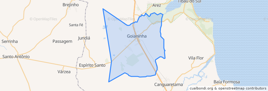 Mapa de ubicacion de Goianinha.