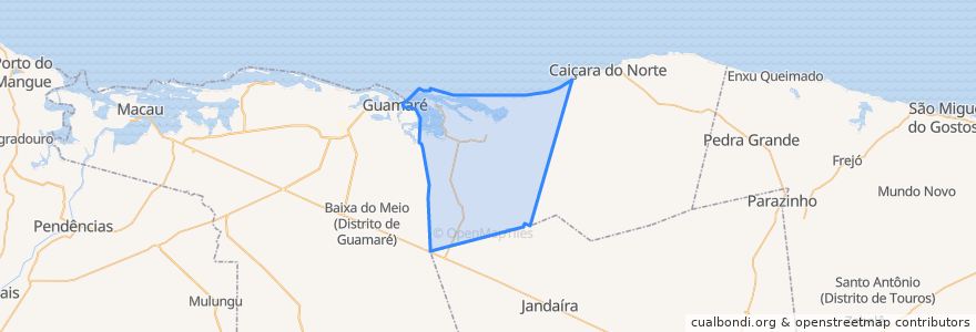 Mapa de ubicacion de Galinhos.