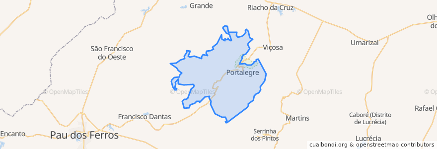 Mapa de ubicacion de Portalegre.