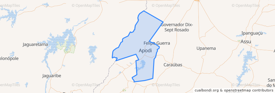 Mapa de ubicacion de Apodi.