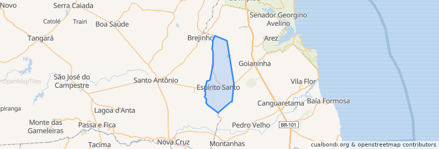 Mapa de ubicacion de Espírito Santo.