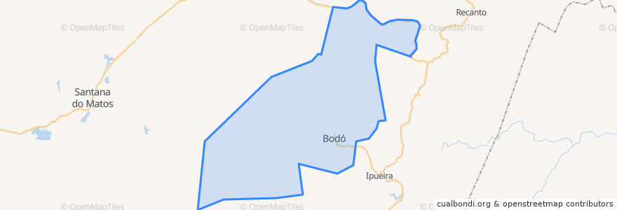 Mapa de ubicacion de Bodó.