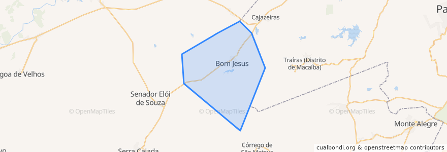 Mapa de ubicacion de Bom Jesus.