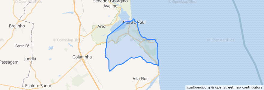 Mapa de ubicacion de Tibau do Sul.