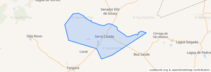 Mapa de ubicacion de Serra Caiada.