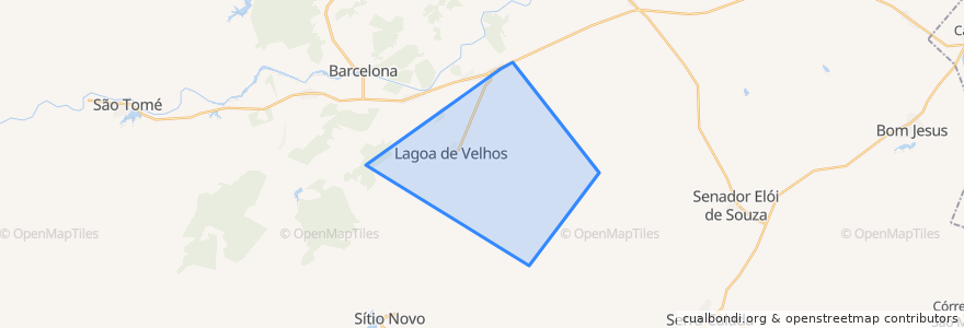 Mapa de ubicacion de Lagoa de Velhos.