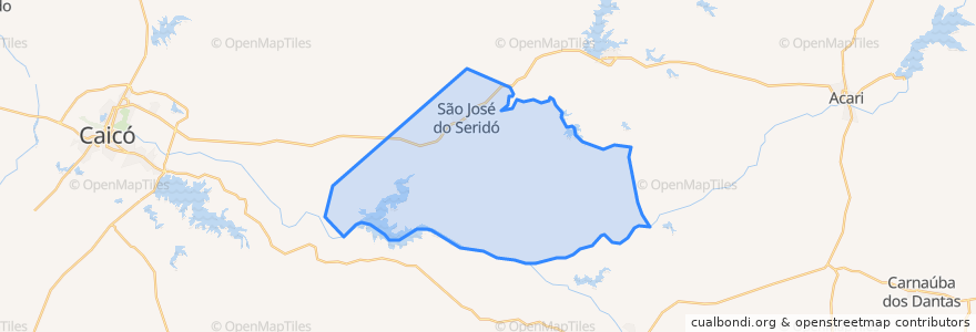 Mapa de ubicacion de São José do Seridó.