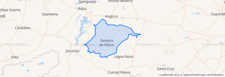 Mapa de ubicacion de Santana do Matos.