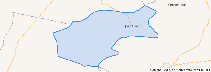 Mapa de ubicacion de João Dias.