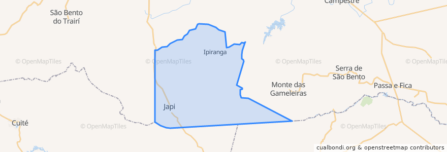 Mapa de ubicacion de Japi.