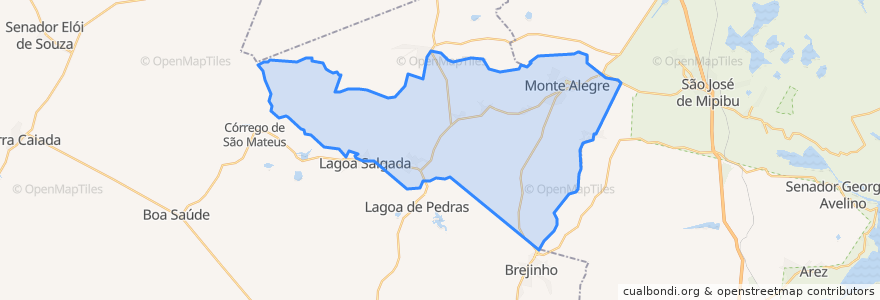 Mapa de ubicacion de Monte Alegre.