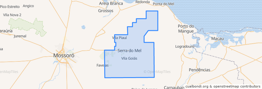 Mapa de ubicacion de Serra do Mel.