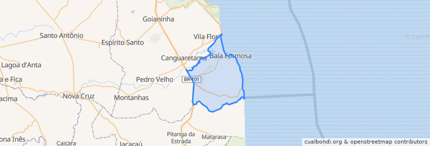 Mapa de ubicacion de Baía Formosa.