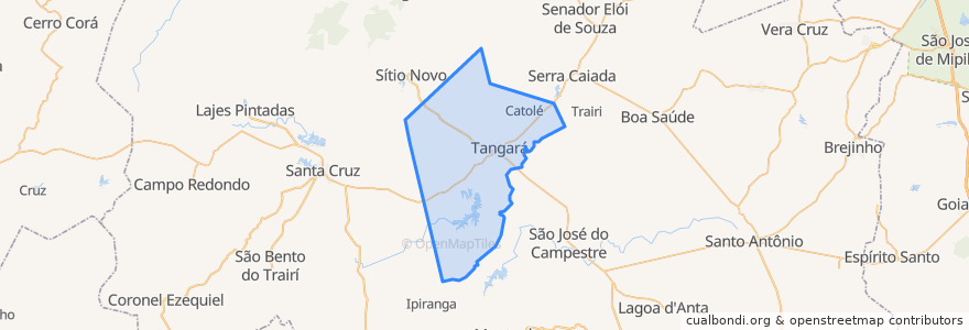 Mapa de ubicacion de Tangará.