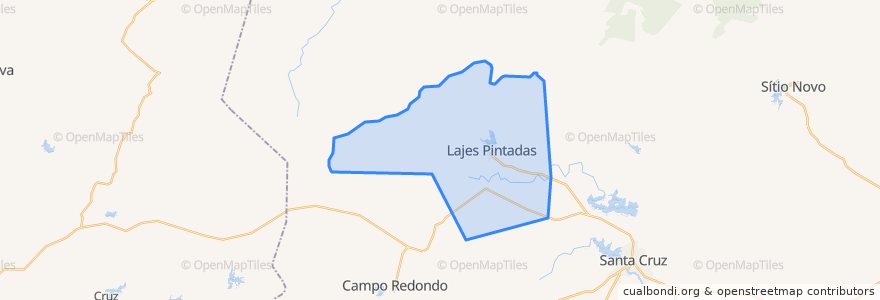 Mapa de ubicacion de Lajes Pintadas.