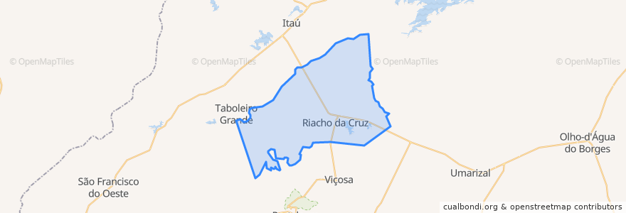 Mapa de ubicacion de Riacho da Cruz.