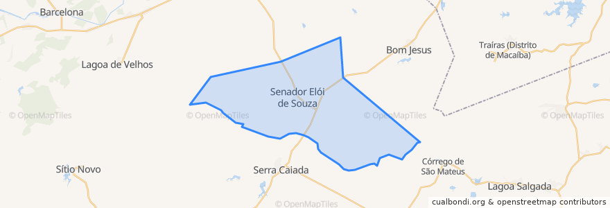 Mapa de ubicacion de Senador Elói de Souza.