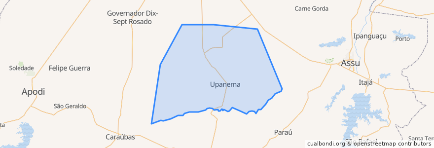 Mapa de ubicacion de Upanema.