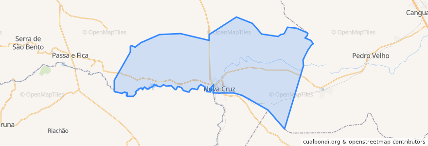 Mapa de ubicacion de Nova Cruz.