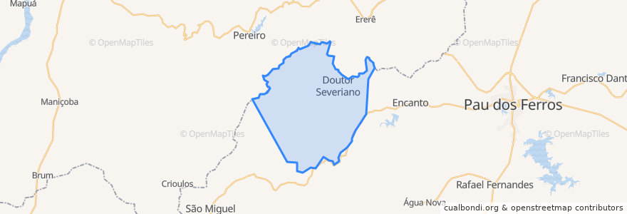 Mapa de ubicacion de Doutor Severiano.