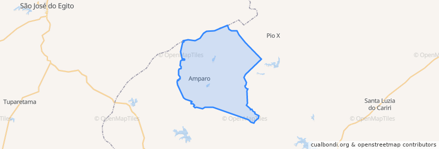 Mapa de ubicacion de Amparo.