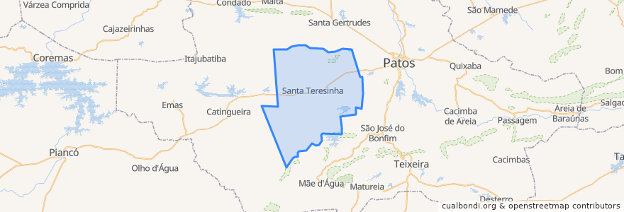 Mapa de ubicacion de Santa Terezinha.