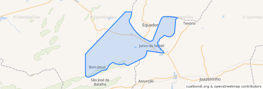 Mapa de ubicacion de Junco do Seridó.