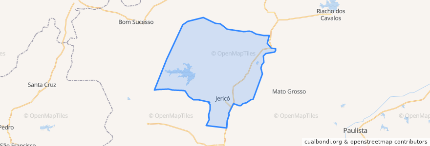 Mapa de ubicacion de Jericó.