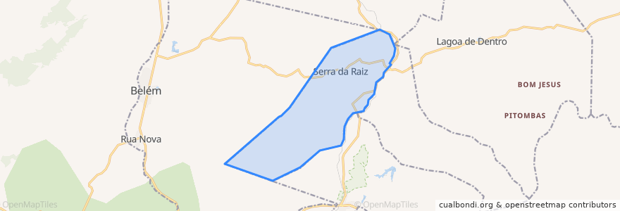 Mapa de ubicacion de Serra da Raiz.