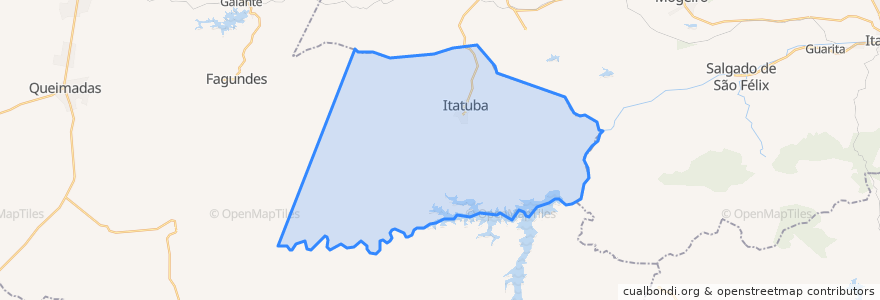 Mapa de ubicacion de Itatuba.