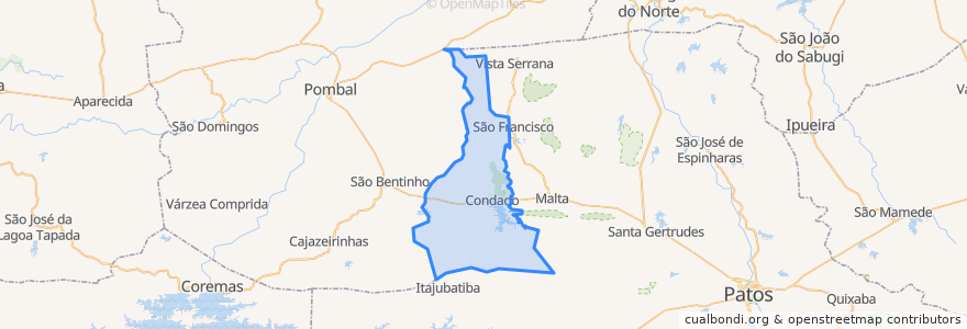 Mapa de ubicacion de Condado.