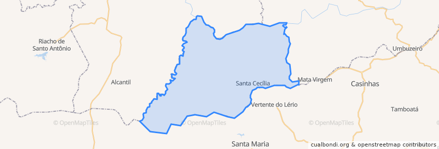 Mapa de ubicacion de Santa Cecília.