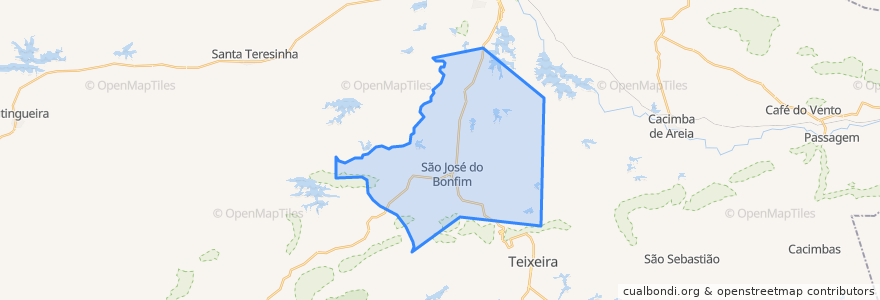 Mapa de ubicacion de São José do Bonfim.