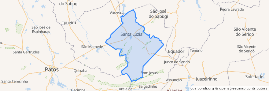 Mapa de ubicacion de Santa Luzia.