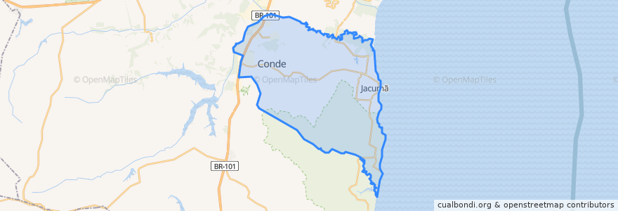 Mapa de ubicacion de Conde.