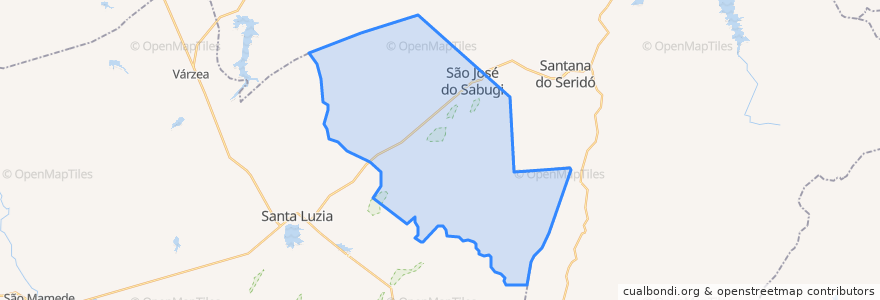 Mapa de ubicacion de São José do Sabugi.