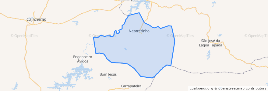 Mapa de ubicacion de Nazarezinho.