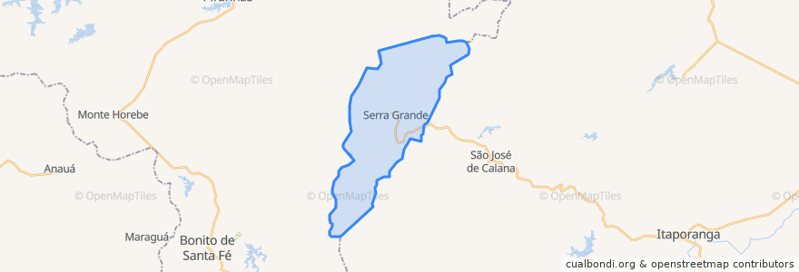 Mapa de ubicacion de Serra Grande.