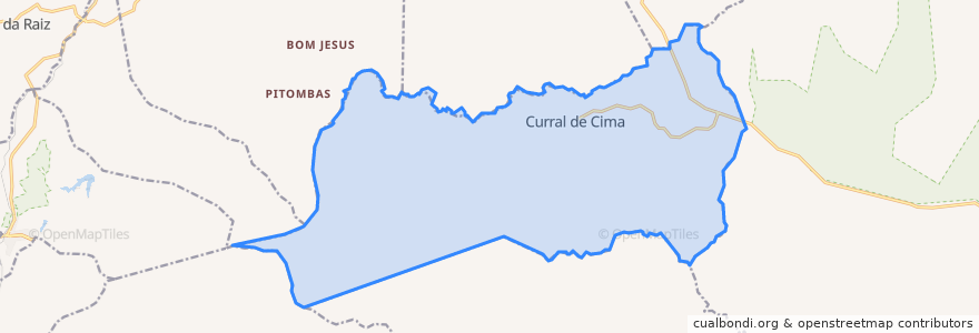 Mapa de ubicacion de Curral de Cima.