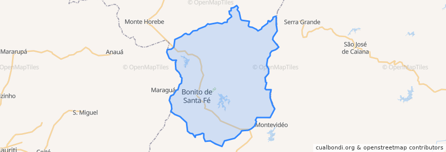 Mapa de ubicacion de Bonito de Santa Fé.