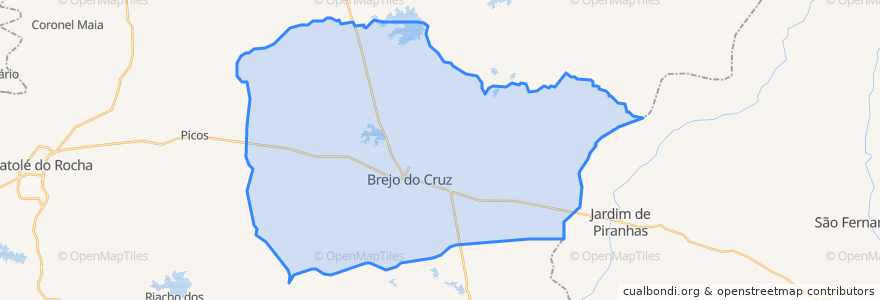 Mapa de ubicacion de Brejo do Cruz.