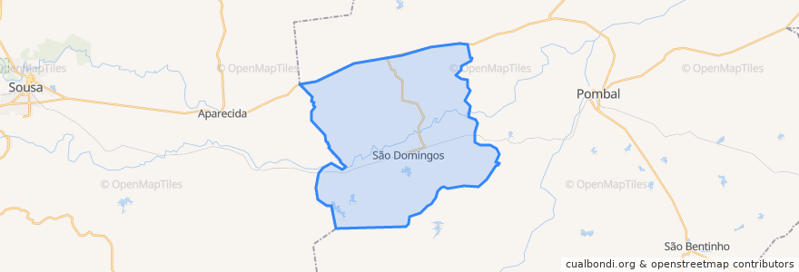 Mapa de ubicacion de São Domingos.