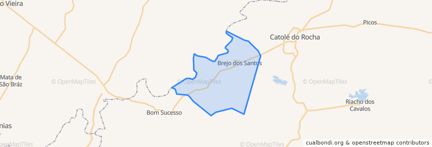 Mapa de ubicacion de Brejo dos Santos.