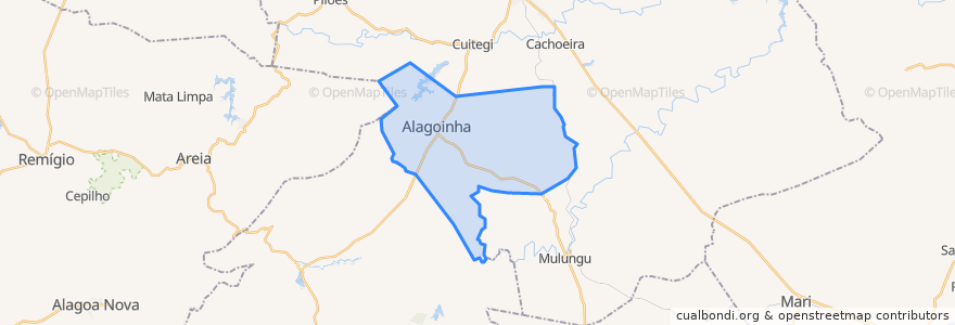 Mapa de ubicacion de Alagoinha.