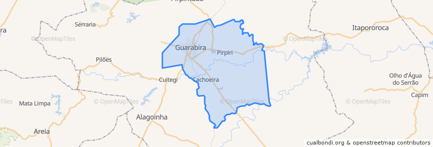 Mapa de ubicacion de Guarabira.