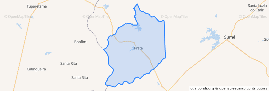 Mapa de ubicacion de Prata.