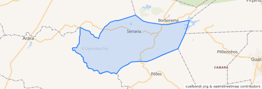 Mapa de ubicacion de Serraria.