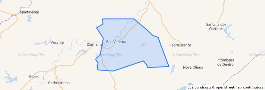 Mapa de ubicacion de Boa Ventura.