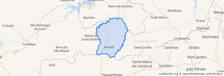 Mapa de ubicacion de Alcantil.